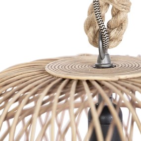 Smart landelijke hanglamp rotan incl. Wifi G125 lichtbron - Calamus