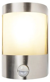 Moderne buitenwandlamp RVS bewegingssensor IP44 - Mira