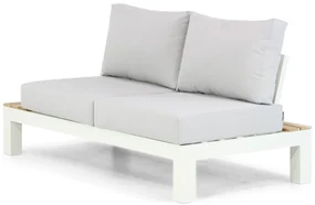 Loungeset 6 personen Aluminium/teak Wit Lifestyle Garden Furniture Ravalla/Seaside