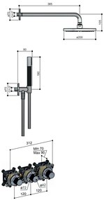 Hotbath Cobber X IBSX70 inbouwdouche met 30cm hoofddouche geborsteld nikkel