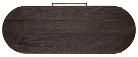 Richmond Interiors Luxor Ovale Kaptafel Ribbelhout Met Goud - 110 X 42.5cm.
