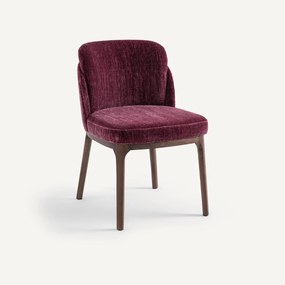 Stoel met poten van notenhout en fluweel, Jabote