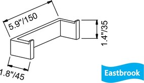 Eastbrook Alento handdoekhaak dubbel chroom