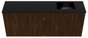 Mondiaz Joya 100cm toiletmeubel walnut met wastafel faye rechts zonder kraangat urban