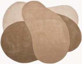 Vloerkleed Denton van wol met organische vorm