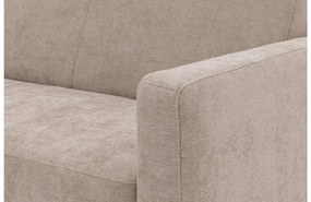Goossens Zitmeubel Key West bruin, stof, 2-zits, modern design met ligelement links