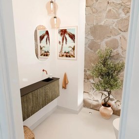 Mondiaz Joya 110cm toiletmeubel ronding links dusk met wastafel faye rechts zonder kraangat urban