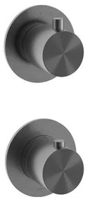 Hotbath Archie Afbouwdeel - 2 functies - omstel - inbouw thermostaat - geborsteld gunmetal PVD AR7009EXTBGP