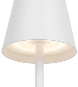 Set van 2 buiten tafellamp wit incl. LED en dimmer oplaadbaar - Janet Modern IP44 Buitenverlichting Lamp