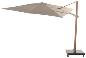 4-Seasons zweefparasol Siesta 300 x 300 cm - Woodlook/Sand