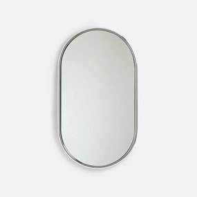 Ovale spiegel van verchroomd ijzer, Eloka