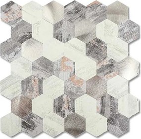 Zelfklevend Mozaiek Hexagon Nature - 30.5 cm x 30.5 cm x 0.40 cm | 0.5 kg | Paneli zelfklevende steenstrips