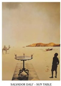 Kunstdruk Salvador Dali - Sun Table, Salvador Dalí, (50 x 70 cm)