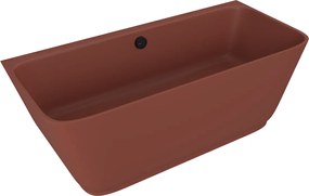 Polysan Skylla halfvrijstaand bad terracotta mineraalmarmer 170x75cm