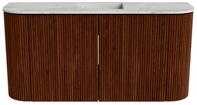 Mondiaz Joya DLux 85cm toiletmeubel ronding links/rechts ruby met wastafel faye midden 1 kraangat glace