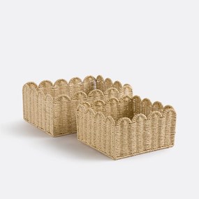 Set van 2 manden in gevlochten papier, Briska