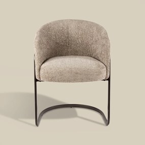 Moderne Armstoel Met Bronzen Frame Zand