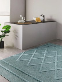 Handgeweven in- & outdoor vloerkleed Bonte met hoog-laag effect