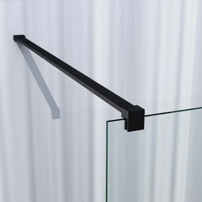 Brauer Black Season inloopdouche helder glas 80x200 met muurprofiel mat zwart