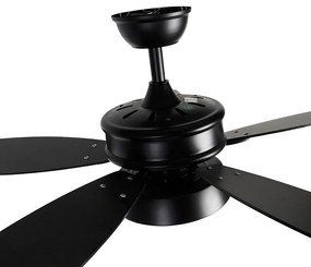 Plafondventilator met lamp zwart met afstandsbediening incl. LED - Malaki Modern rond Binnenverlichting Lamp