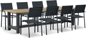 Tuinset 8 personen 300 cm Aluminium Grijs Presto Brentino/San