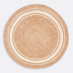 Rond vloerkleed in jute, Aftas