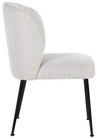 Richmond Interiors Fallon Comfortabele Eetkamerstoel Boucle Wit