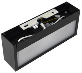 Design langwerpige wandlamp zwart 25cm - Houx