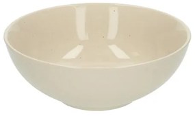 Kom, steengoed, beige, spikkel,Ø 17,5 cm, laag