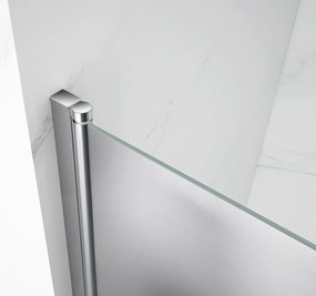 Aqualine Pilot melkglas douchecabine 70x70cm vierkant met chromen profielen
