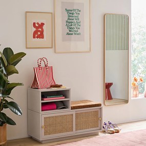 Rechthoekige spiegel in eikenfineer 50x150 cm, Iodus