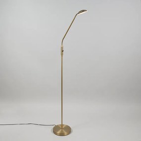 Moderne vloerlamp met dimmer brons incl. LED - Eva Modern Binnenverlichting Lamp