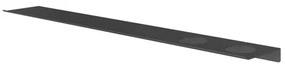 Hotbath &MORE Planchet - 80cm - inclusief bevestigings rails - 2 uitsparingen - voor zeepdispenser of beker - Geborsteld zwart PVD SH080H2MBP