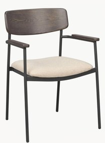 Eikenhouten stoelen Maymont met armleuning, 2-delig