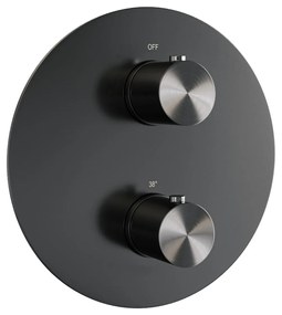 Brauer Gunmetal Edition thermostatische inbouw regendouche met staafhanddouche, plafondarm en hoofddouche 30cm set 78 gunmetal geborsteld PVD