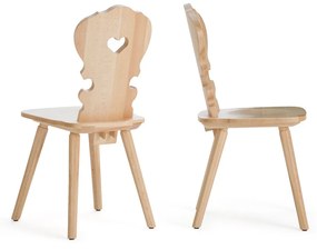 Set van 2 stoelen in massief beukenhout, Arthur