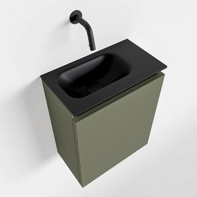 Mondiaz Ture 40cm toiletmeubel army met wastafel urban links geen kraangat
