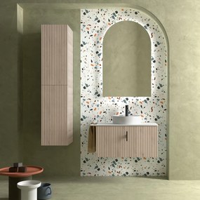 Muebles Raya onderkast ribbelfront 80cm met 1 softclose lade naturel eiken