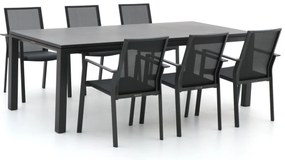 Diningset Bernstein | 6 personen aluminium | Tuinset stapelbaar | 7-delig | Kees Smit Tuinmeubelen