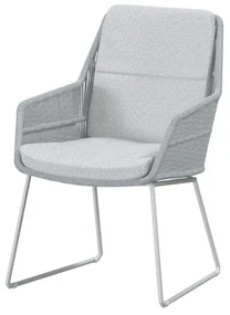 4 Seasons Outdoor Valencia eetset frozen met Quatro frost grey tafel teak blad 220 cm  Tuinset    houtkleur weerbestendig