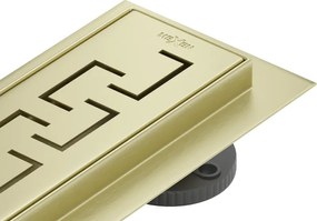 Mexen Flat 360° M15 draaibare lineaire afvoer 80 cm, geborsteld goud - 1A24080-40