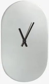 Ovale Wandklok 35x20 Cm Van Roestvrij Staal Daffiel Roestvrij Staal - Sklum