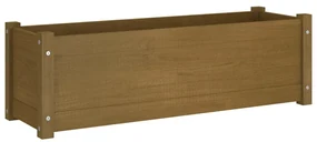 vidaXL Plantenbak 100x31x31 cm massief grenenhout honingbruin