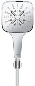 GROHE Rainshower SmartActive 130 Cube Handdoucheset - 3 straalsoorten - vierkant - met houder - gladde slang - 150cm - chroom 26589000