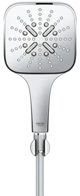 GROHE Rainshower SmartActive 130 Cube Handdoucheset - 3 straalsoorten - vierkant - met houder - gladde slang - 150cm - chroom 26589000