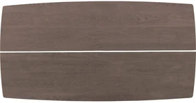 Goossens Excellent Eettafel Floyd, Semi rechthoekig 180 x 100 cm met split