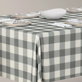Dekoria Rechthoekig tafelkleed, wit-grijs geruit, 40 x 40 cm