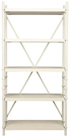 Dutchbone Iron Beige Stellingkast Verstelbare Planken - 90x36x180cm.