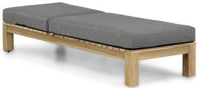 Santika Furniture Santika Arlington Lounger Met Antraciet Kussen Teak Old Teak Greywash