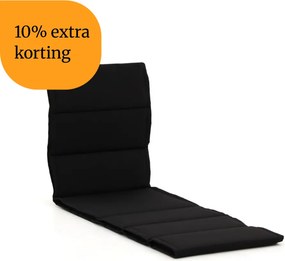 + 10% kassakorting | Ligbedkussen Tuin | Zwart | Olefin | Tex Style | 200x57cm | Kees Smit Tuinmeubelen